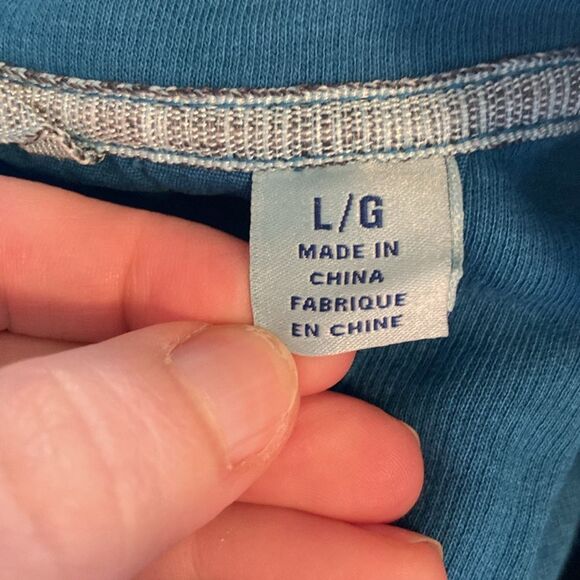 Tommy Bahama Blue Long Sleeve Quarter Zip Pullover Sweater Size Large - Picture 10 of 11